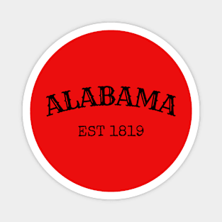 Alabama Statehood Date - Vintage December 1819 Design Magnet